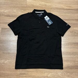 Harmont & Blaine Men’s Black Polo Shirt Size XL Regular Fit Pique Short Sleeve